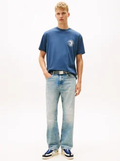Tommy Jeans Herren T-Shirt in indigo weiß
