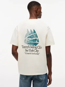 Tommy Jeans Herren T-Shirt in sand - Ärmel: kurzarm