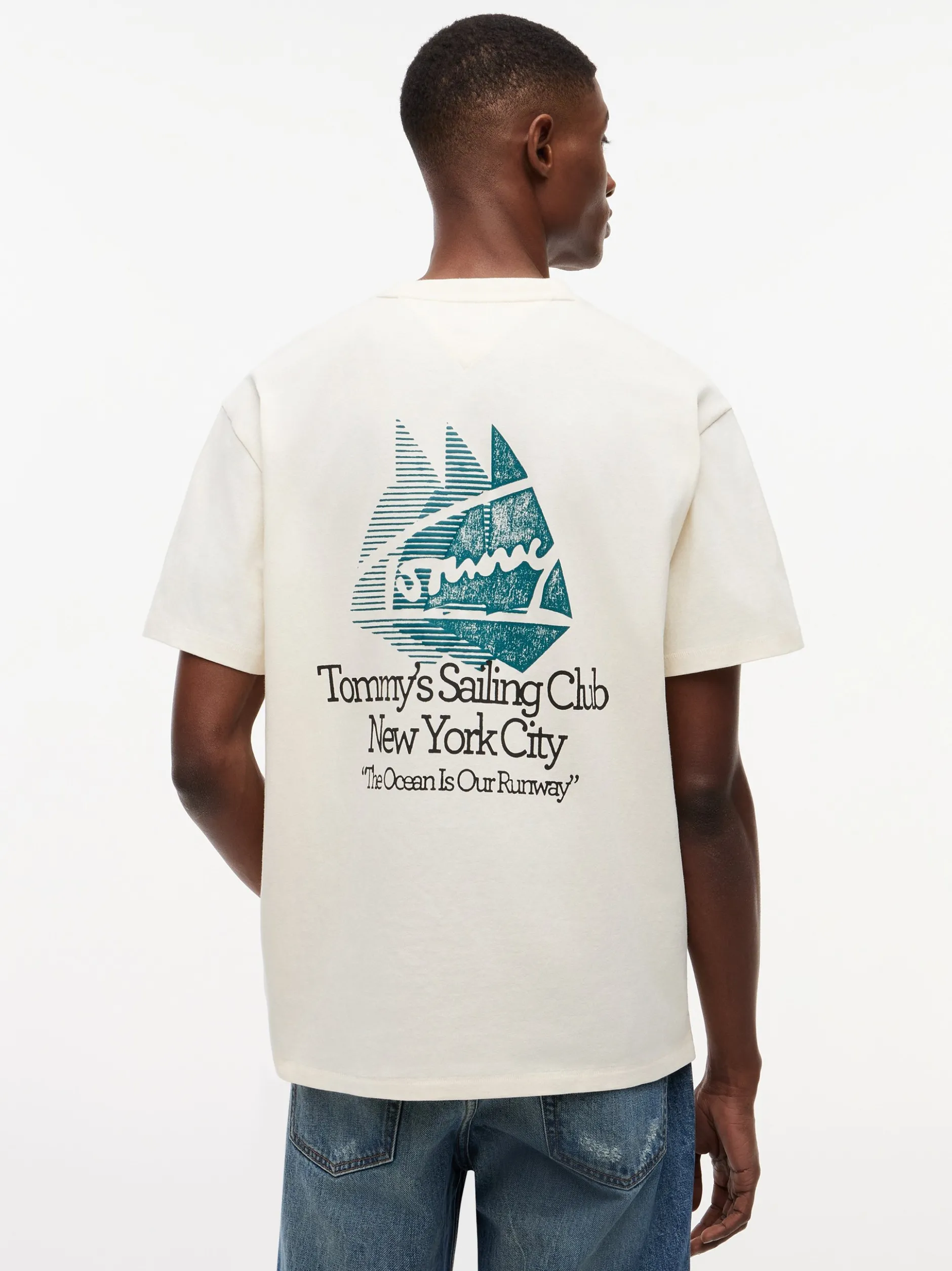 Tommy Jeans Herren T-Shirt in sand - Ärmel: kurzarm