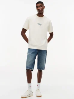 Tommy Jeans Herren T-Shirt in sand - Ärmel: kurzarm