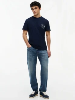Tommy Jeans Herren T-Shirt in schwarz - Ärmel: kurzarm