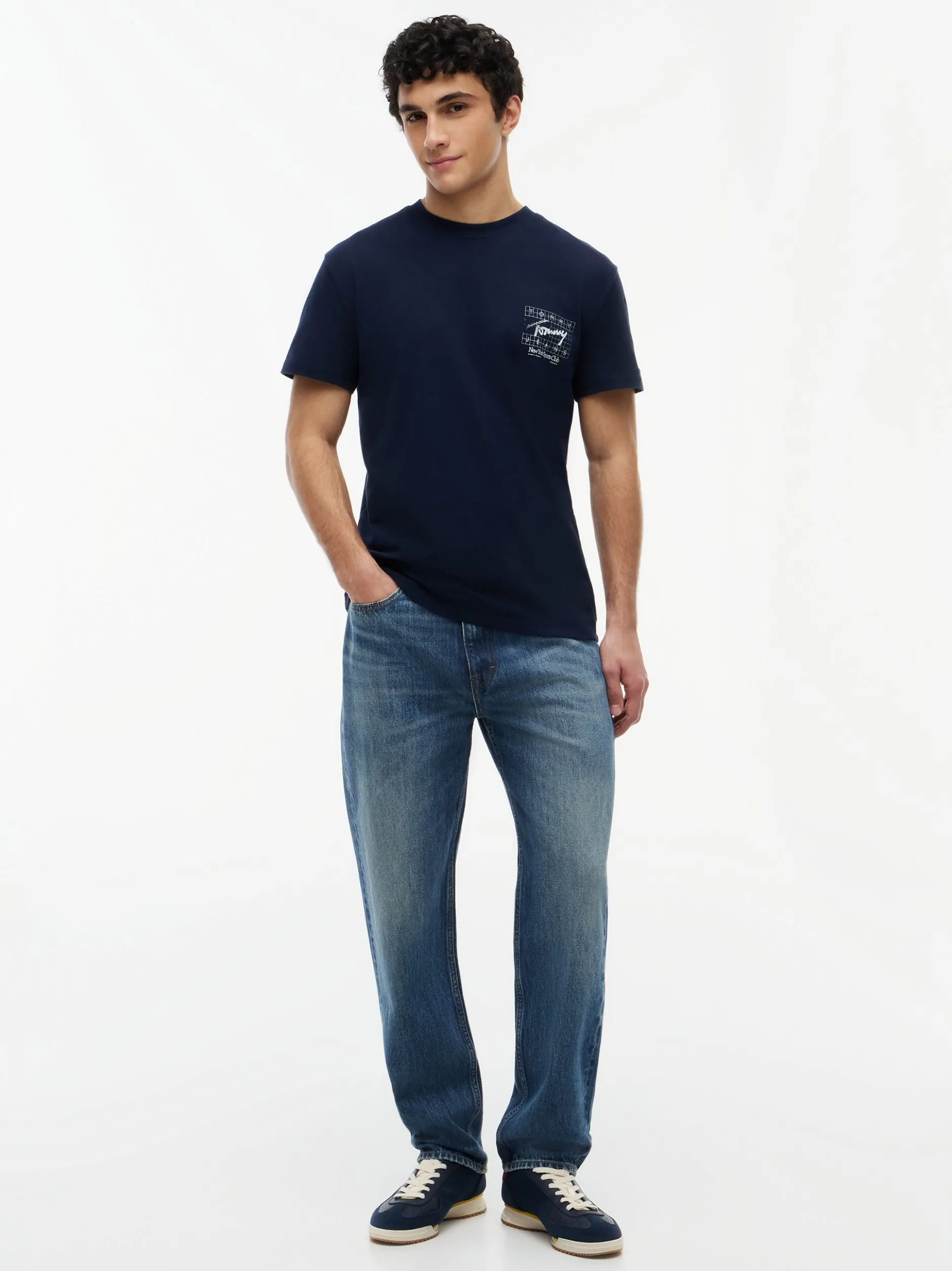 Tommy Jeans Herren T-Shirt in schwarz - Ärmel: kurzarm
