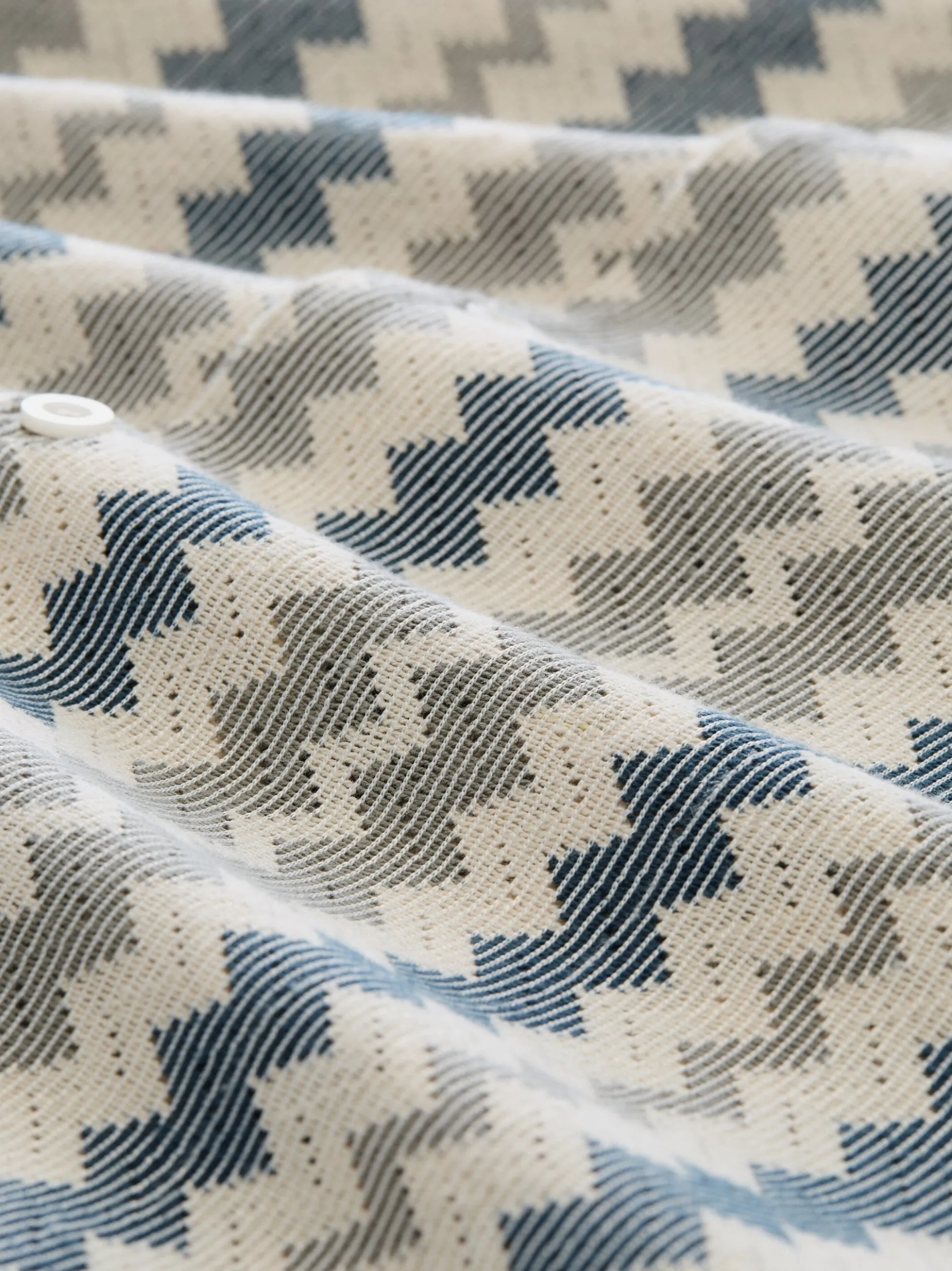Tom Tailor Denim Herren Kurzarmhemd in beige indigo