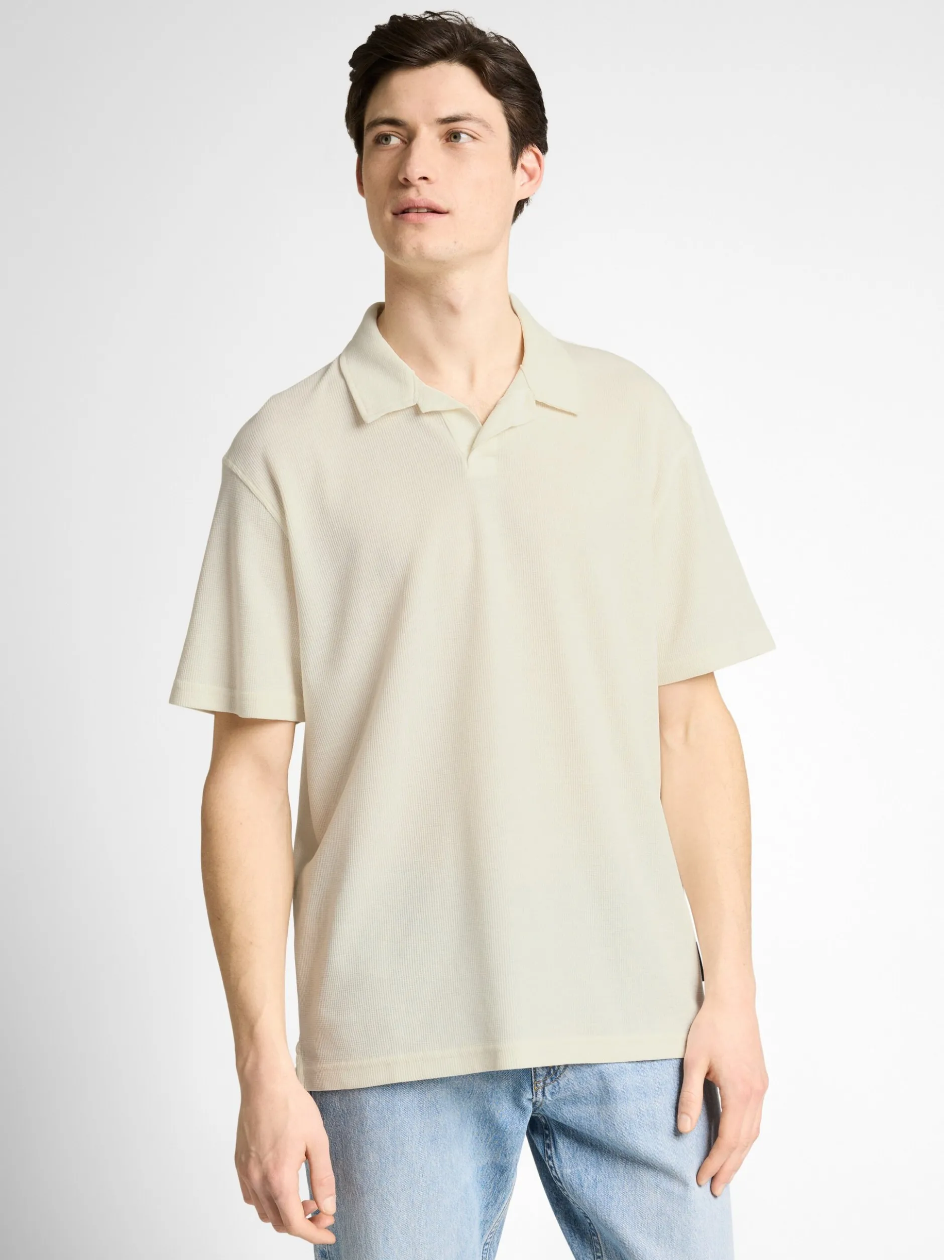 Tom Tailor Denim Herren Poloshirt in ecru