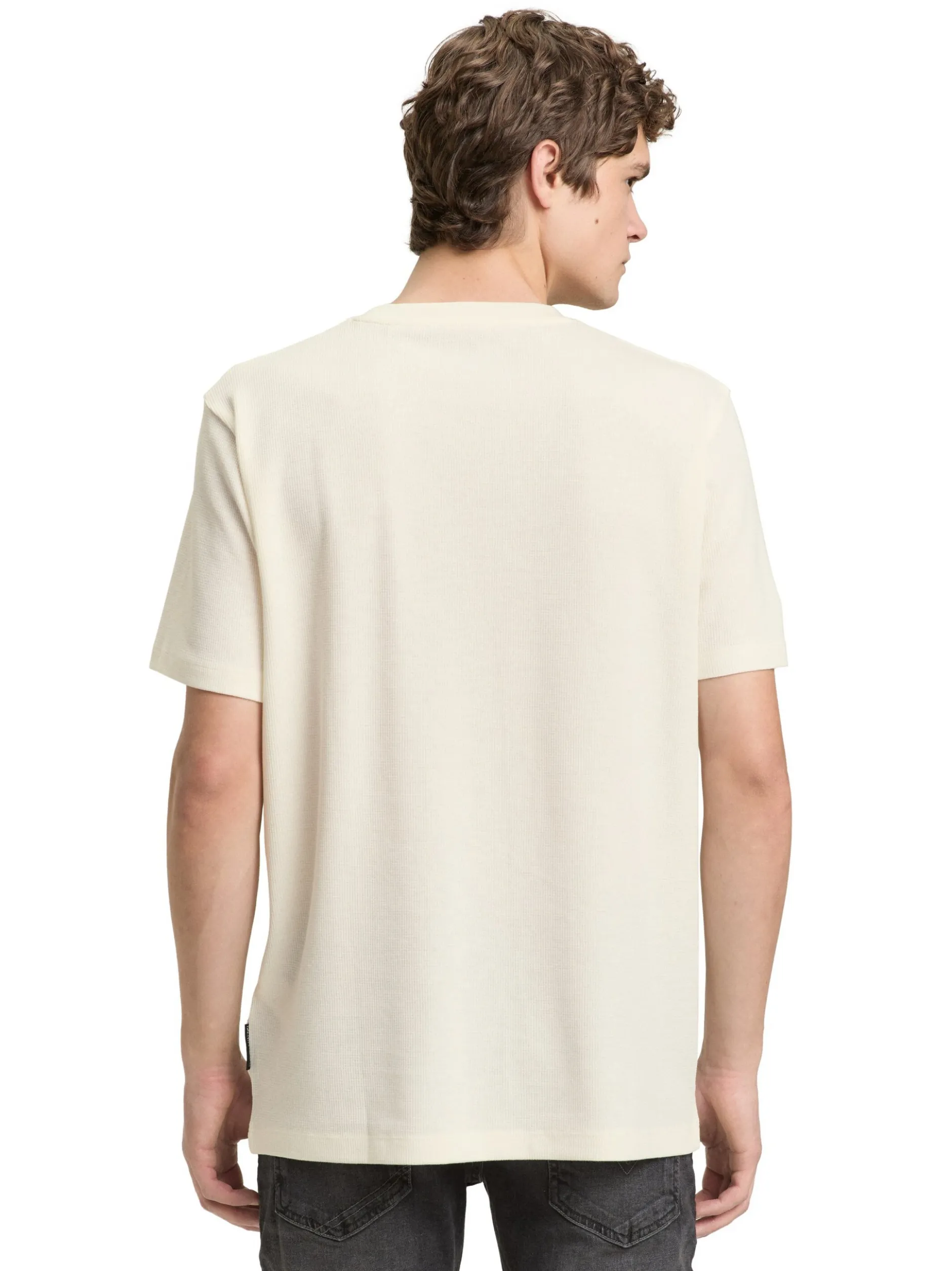 Tom Tailor Denim Herren T-Shirt in ecru - Ärmel: kurzarm