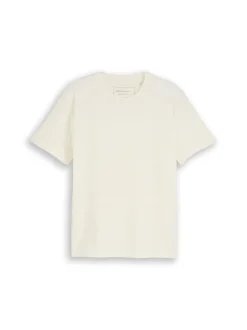 Tom Tailor Denim Herren T-Shirt in ecru - Ärmel: kurzarm