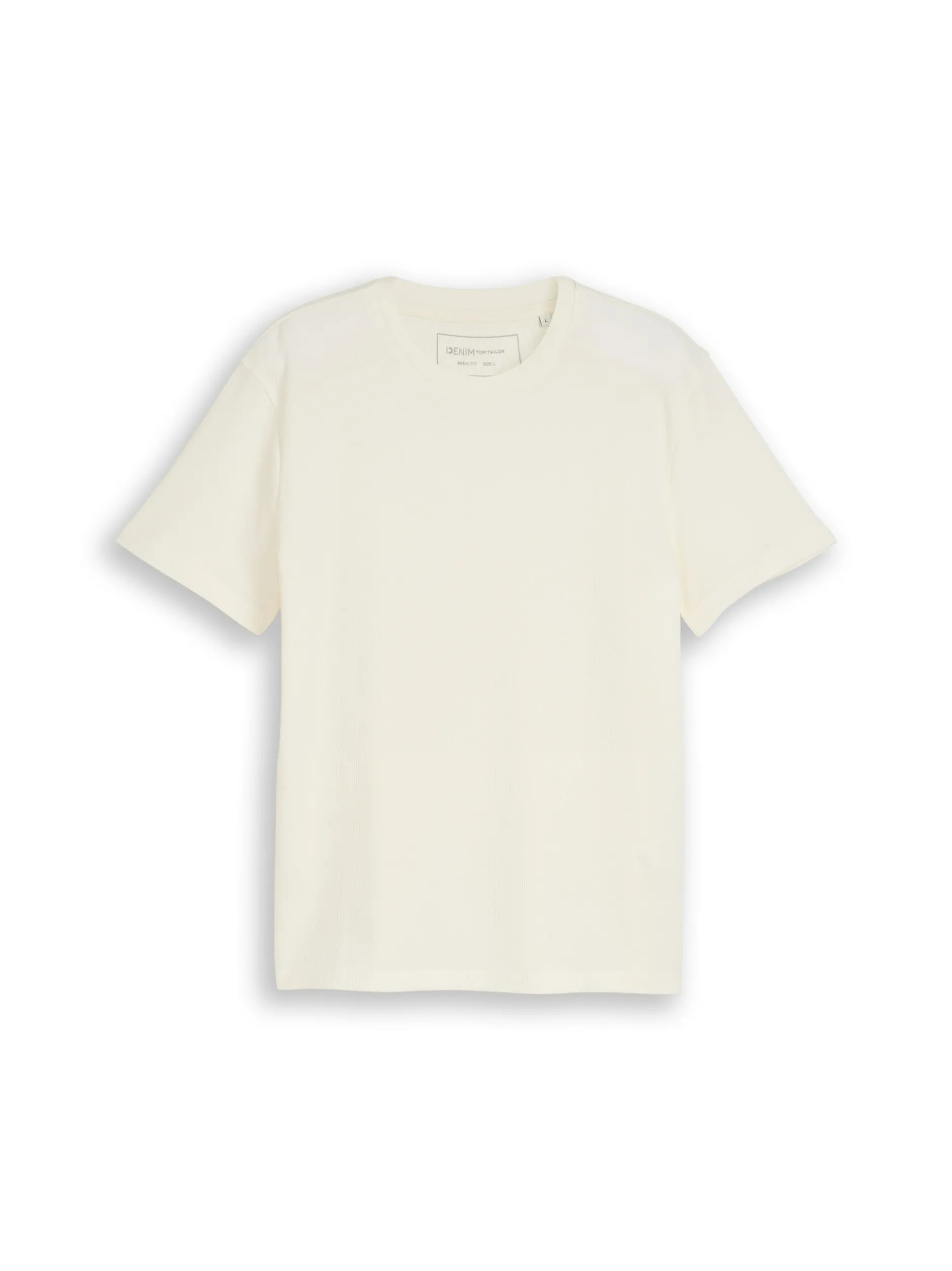 Tom Tailor Denim Herren T-Shirt in ecru - Ärmel: kurzarm