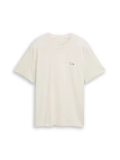 Tom Tailor Denim Herren T-Shirt in ecru - Ärmel: kurzarm