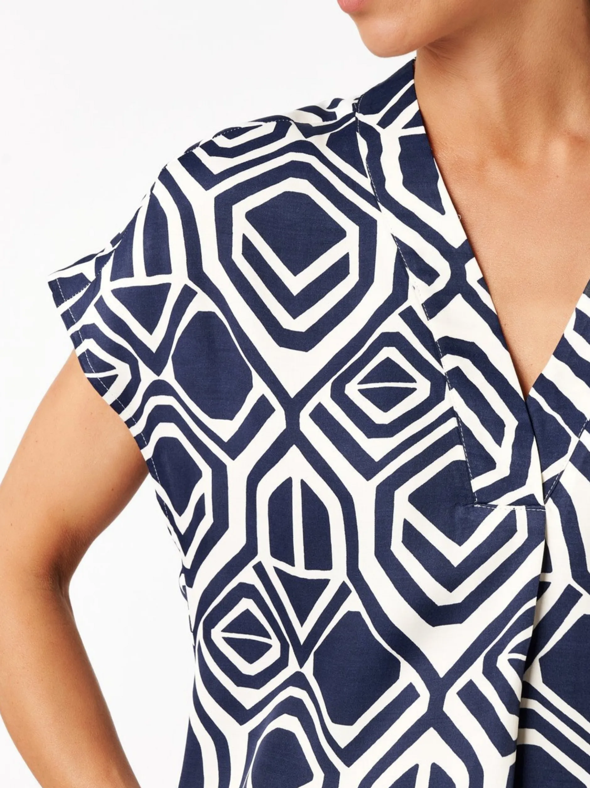 TONI Damen Bluse - Amba in blau - Ärmel: kurzarm