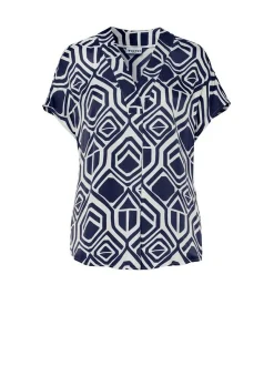 TONI Damen Bluse - Amba in blau - Ärmel: kurzarm