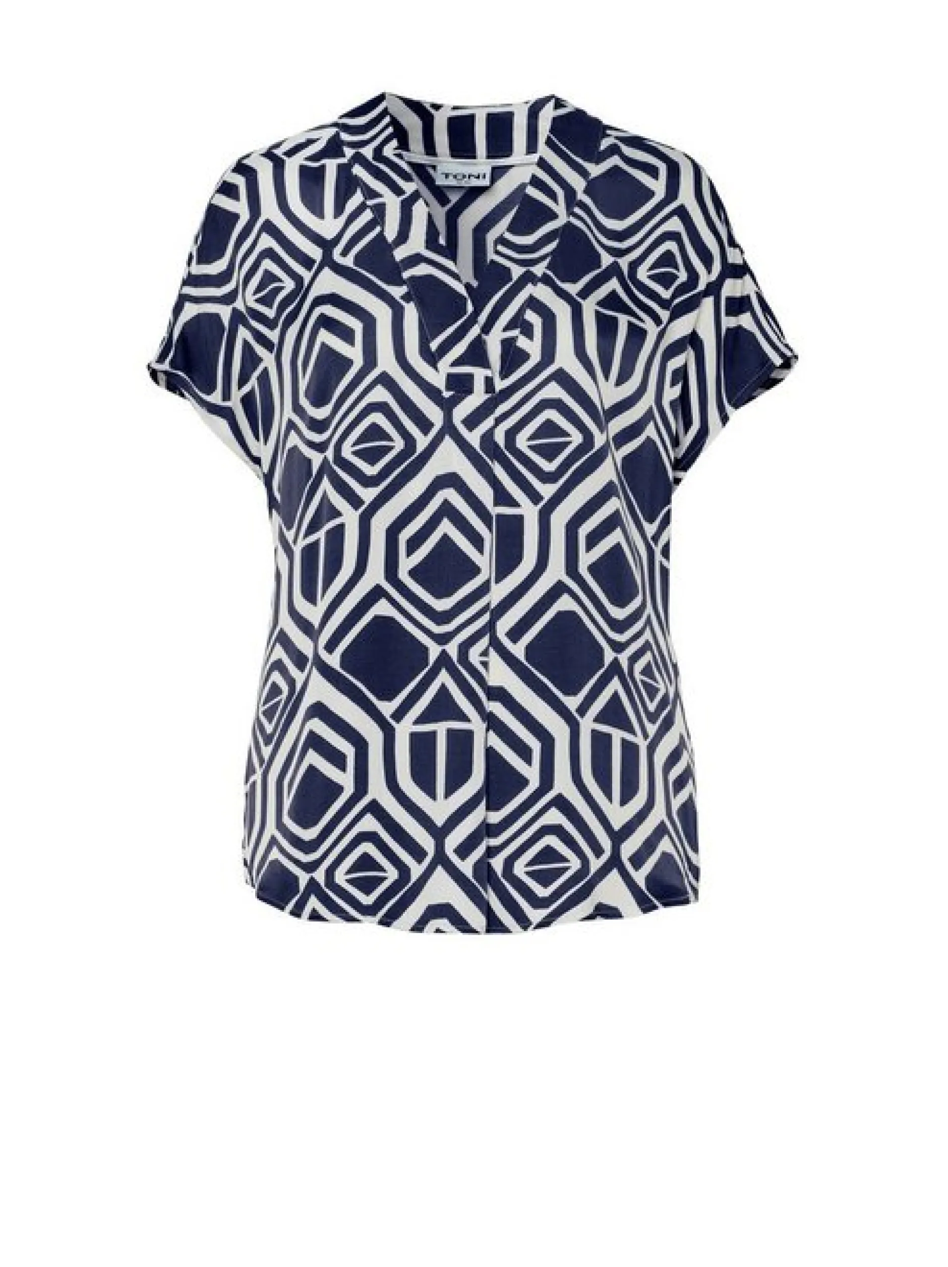 TONI Damen Bluse - Amba in blau - Ärmel: kurzarm