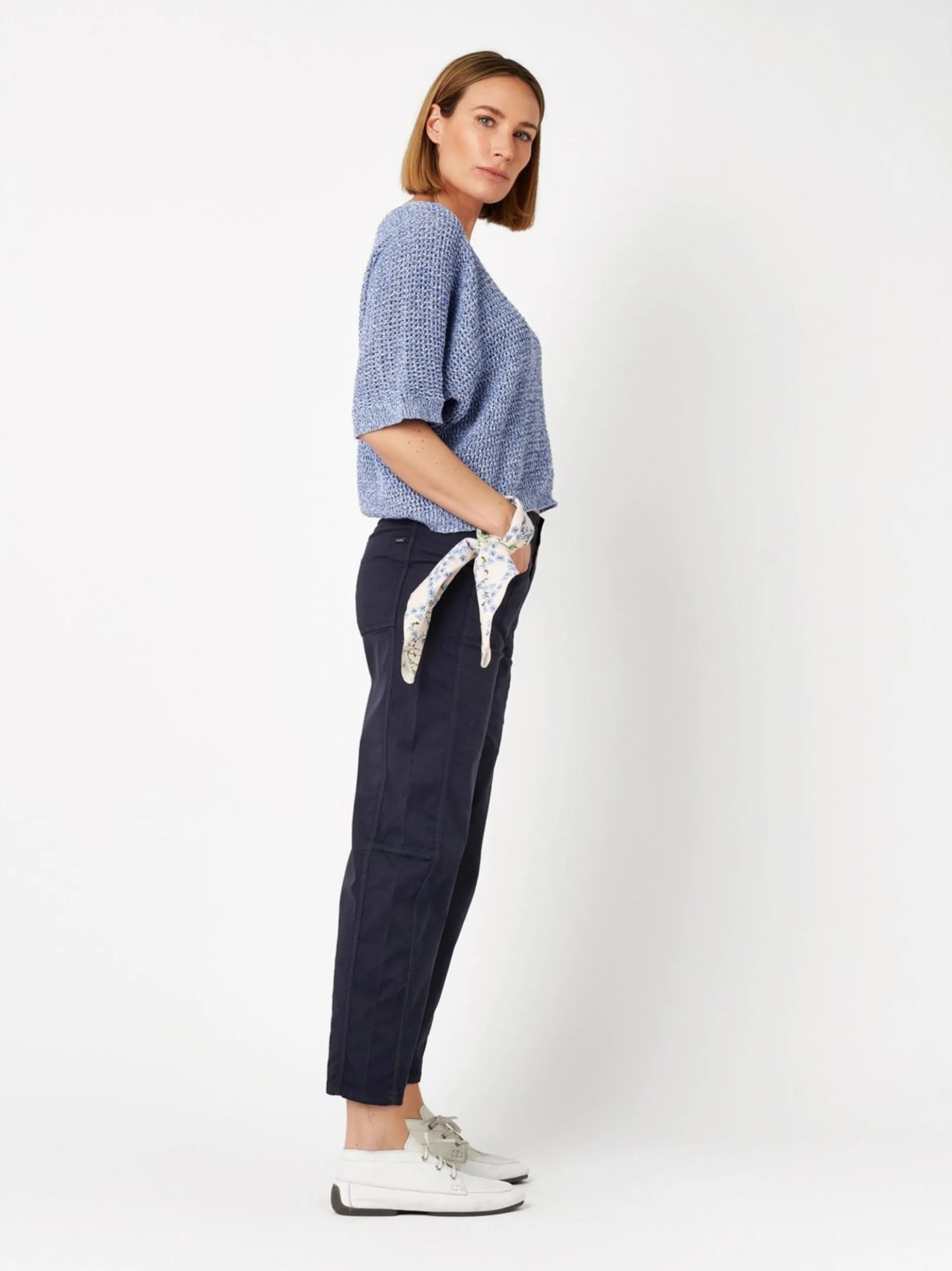 TONI Damen Hose - Liv Barrel in blau - Länge: mittel