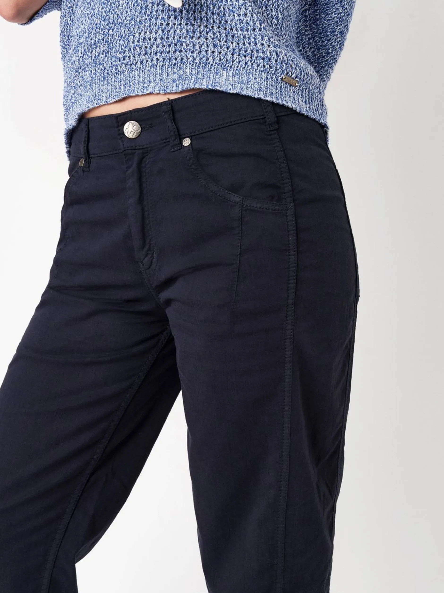 TONI Damen Hose - Liv Barrel in blau - Länge: mittel