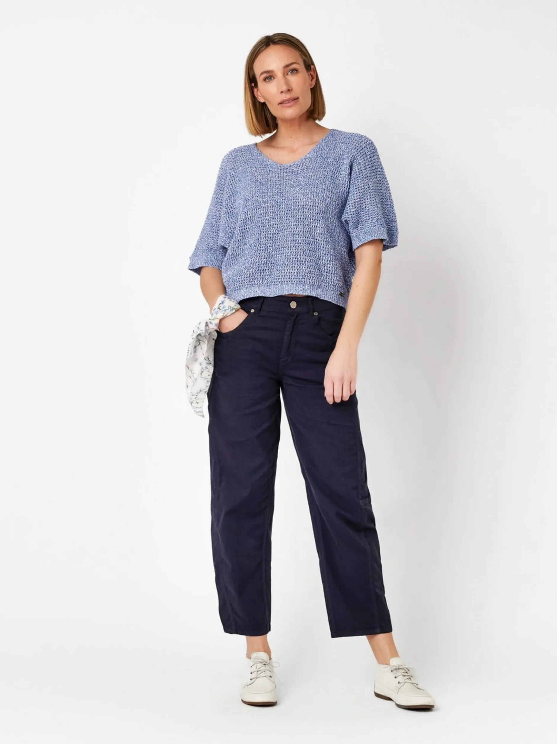 TONI Damen Hose - Liv Barrel in blau - Länge: mittel