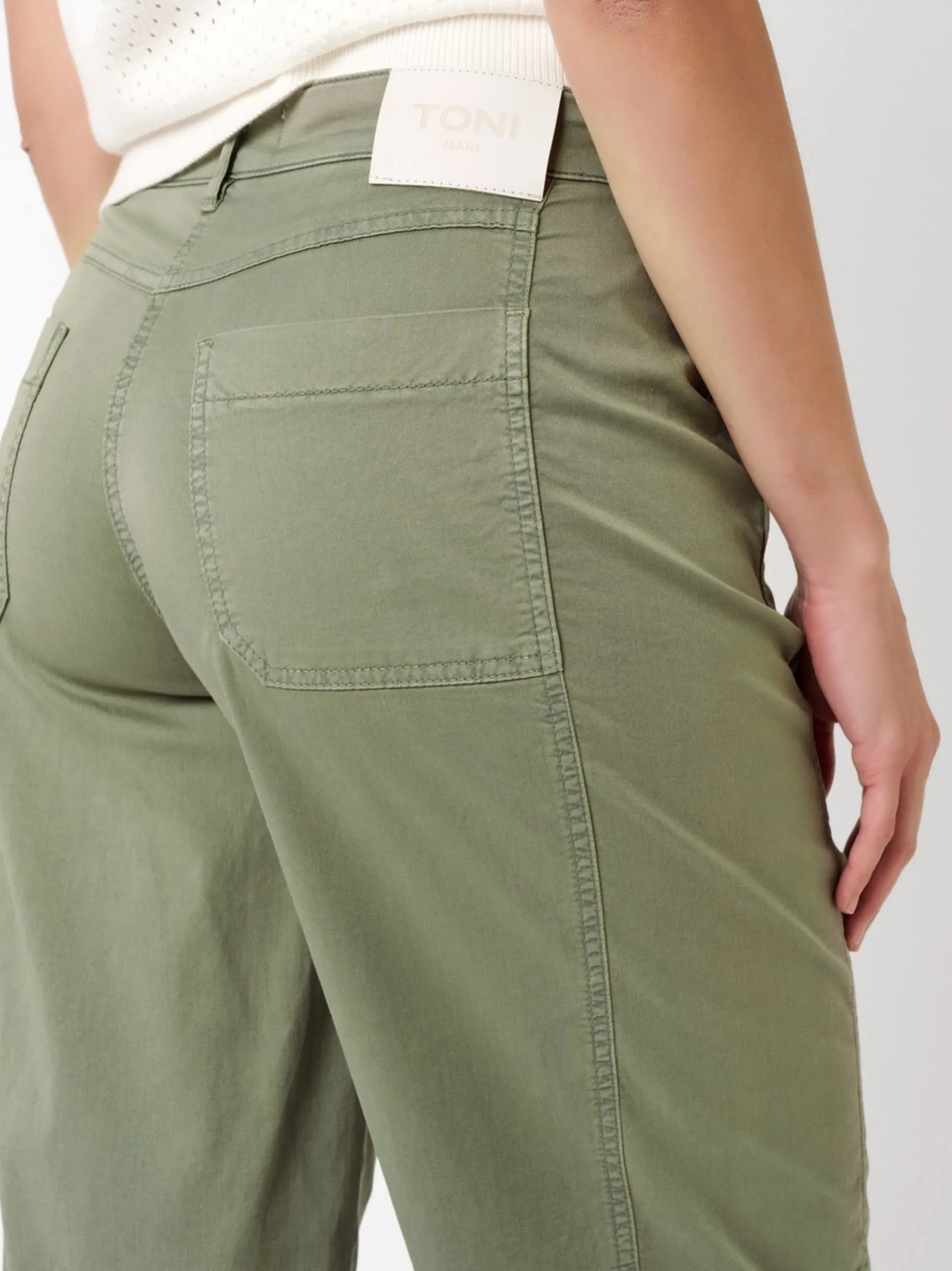 TONI Damen Hose - Liv Barrel in khaki - Länge: mittel