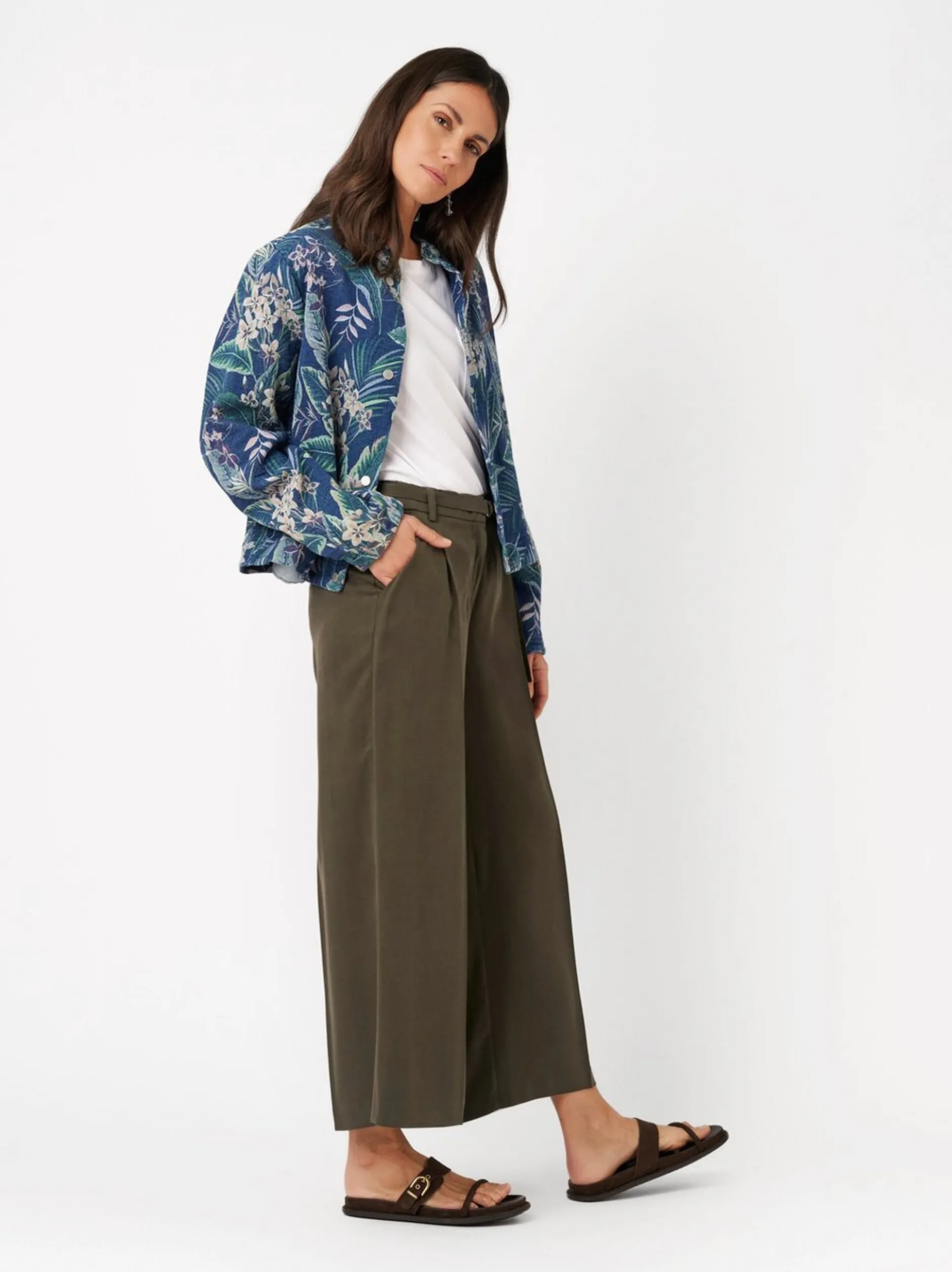 TONI Damen Hose - Luisa Culotte in khaki - Länge: mittel