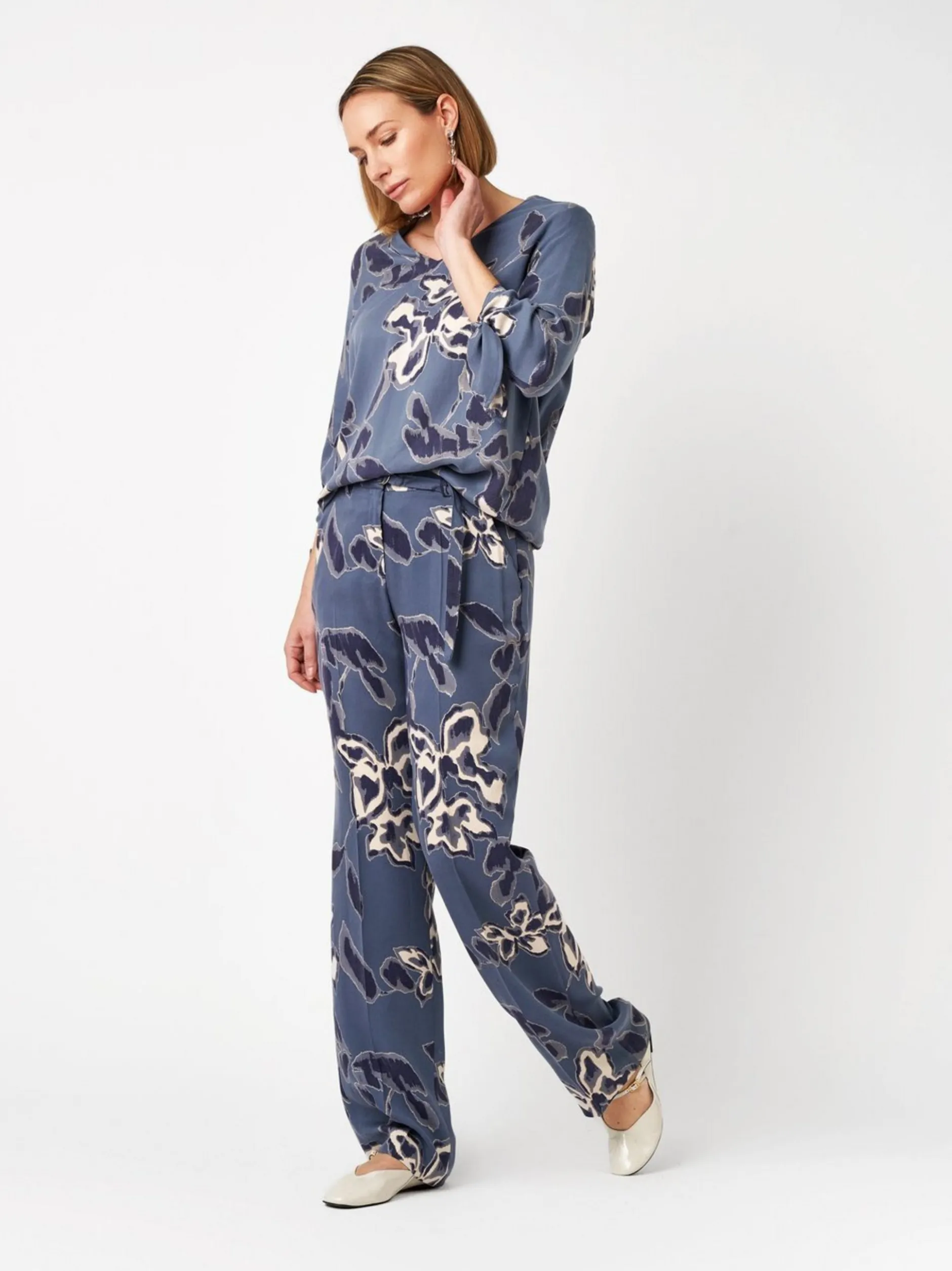 TONI Damen Hose - Luisa Wide in blau - Länge: lang