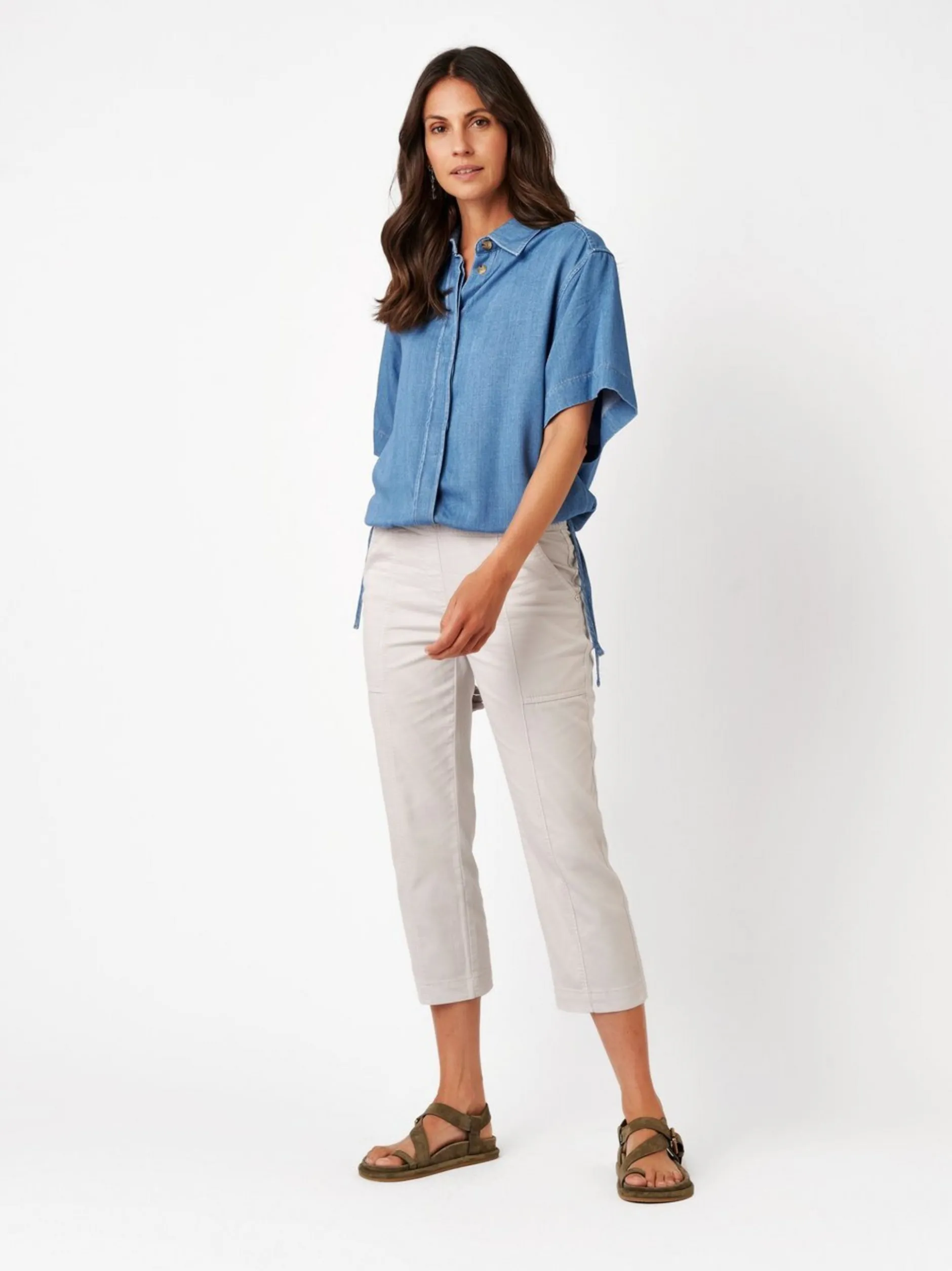 TONI Damen Hose - Sue 3/4 in grau - Länge: mittel