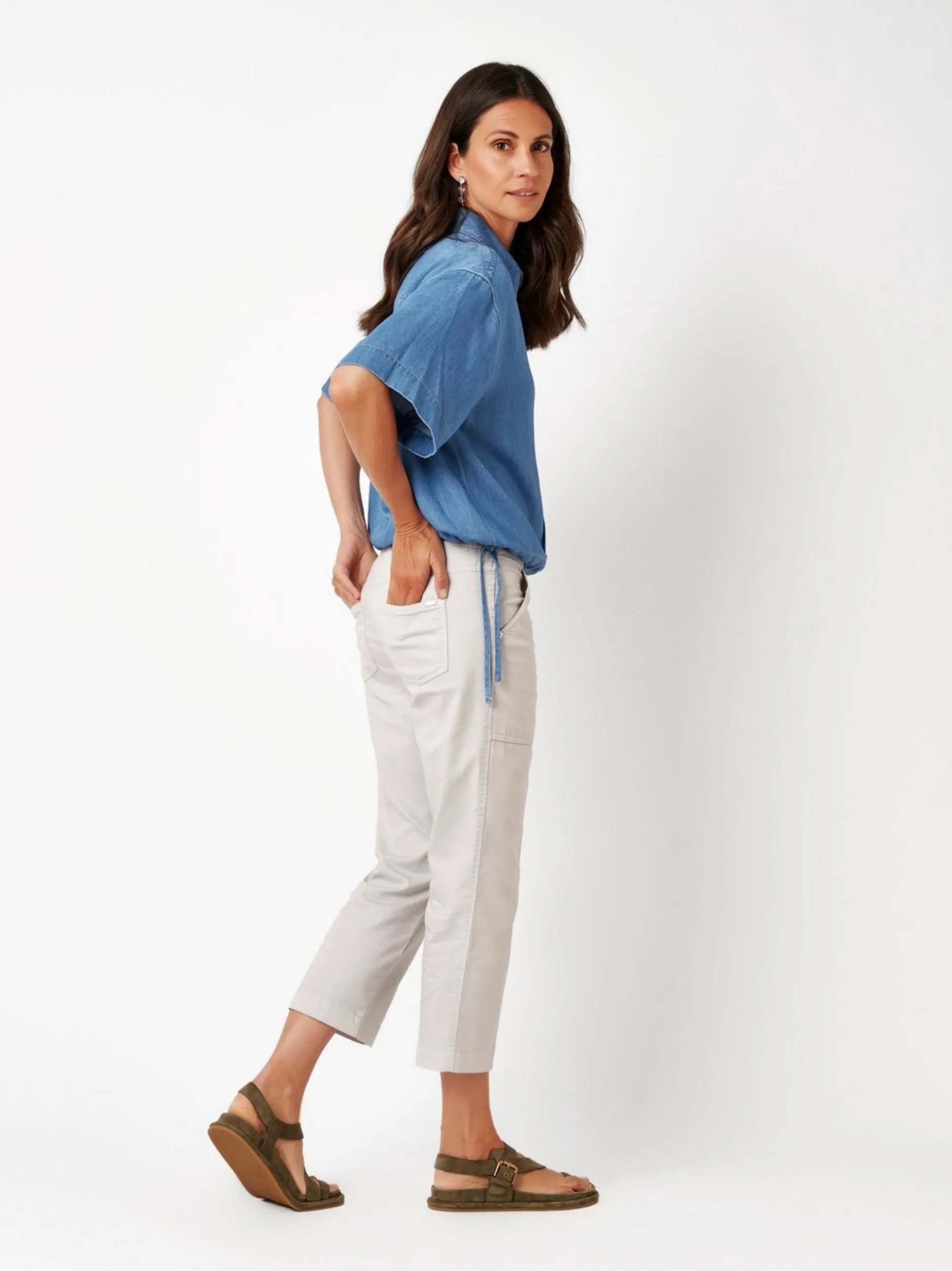 TONI Damen Hose - Sue 3/4 in grau - Länge: mittel