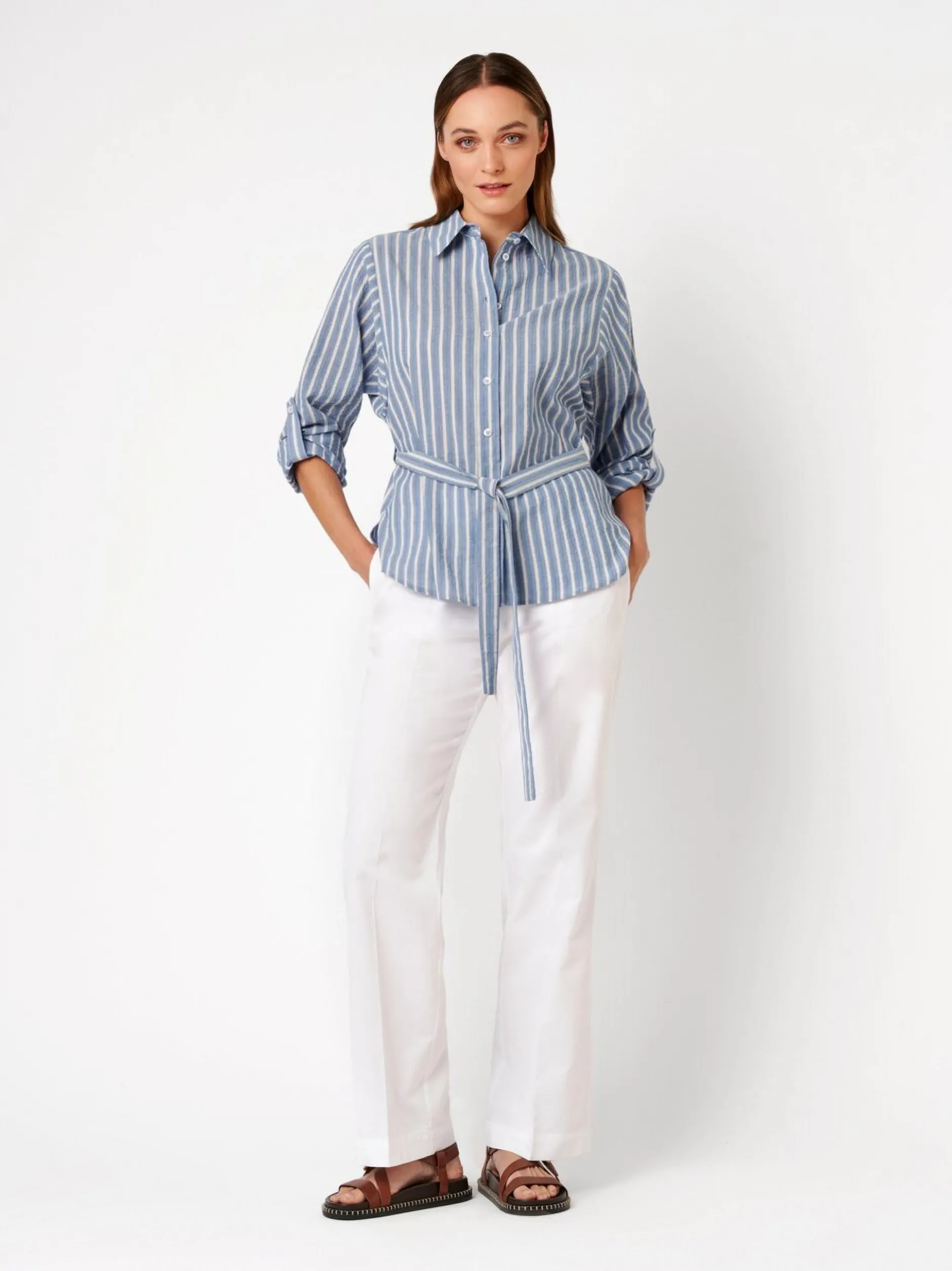 TONI Damen Hose - Sue Wide in weiß - Länge: lang