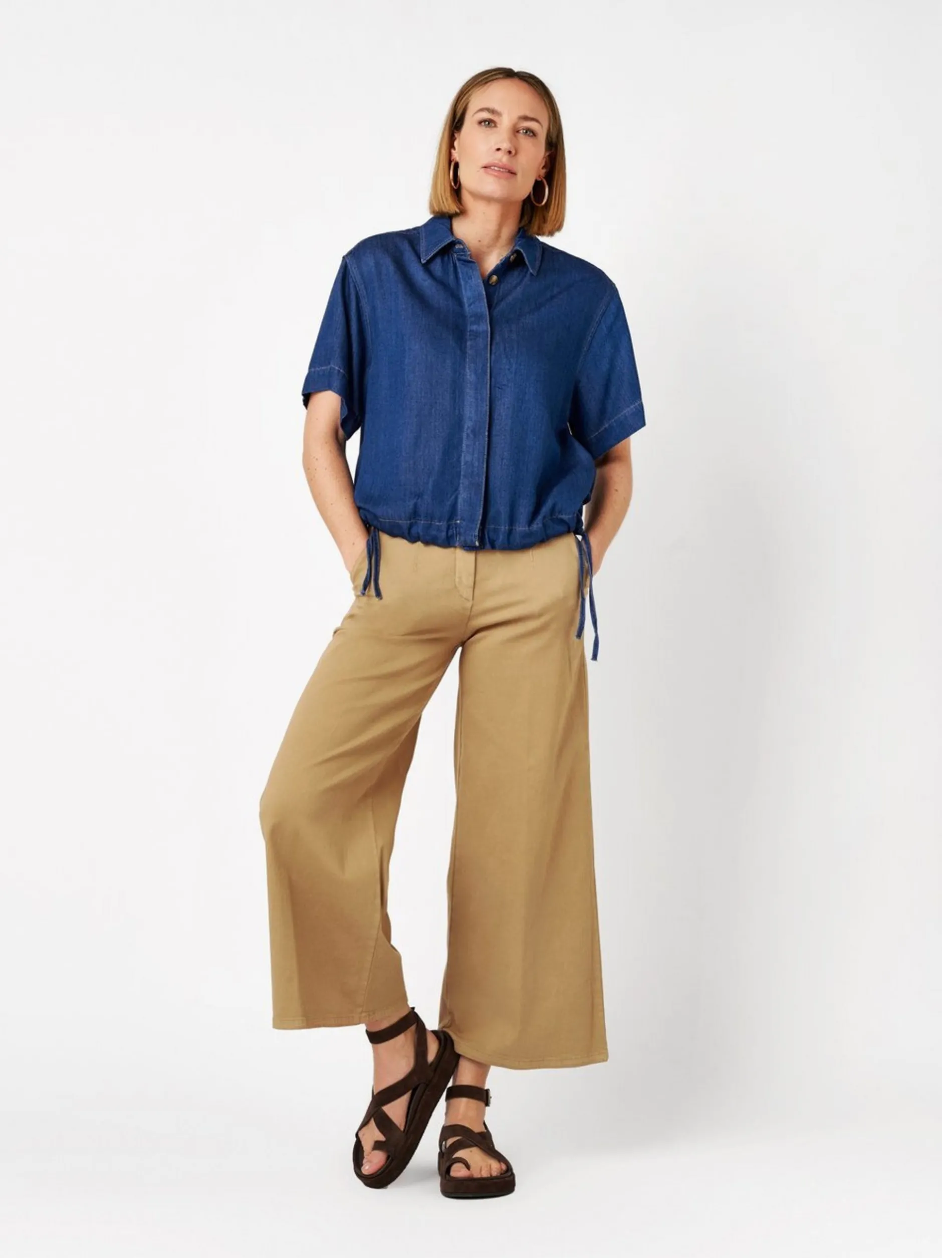TONI Damen Jeans - Jenny Culotte in beige