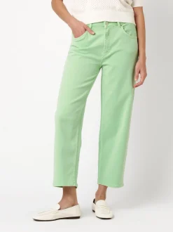 TONI Damen Jeans - Liv Barrel in grün - Länge: mittel