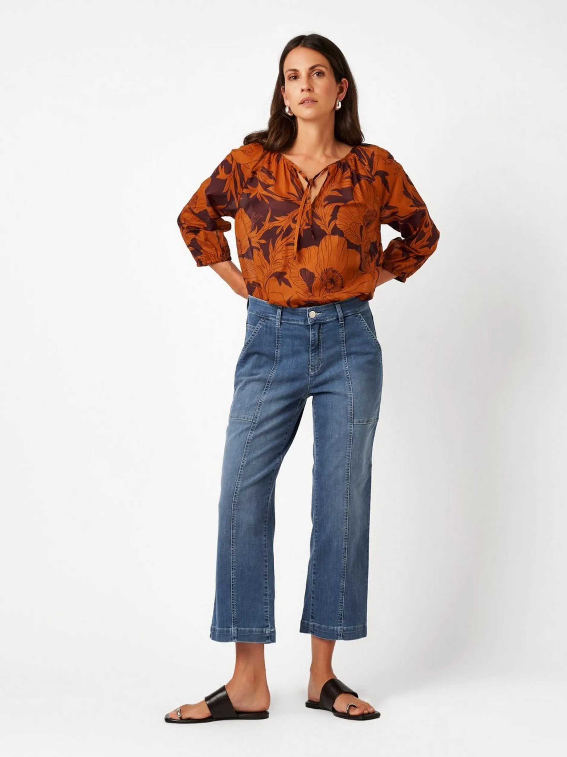 TONI Damen Jeans - Liv 7/8 in blau - Länge: mittel
