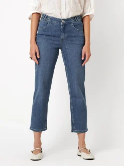 TONI Damen Jeans - Liv 7/8 in medium stone