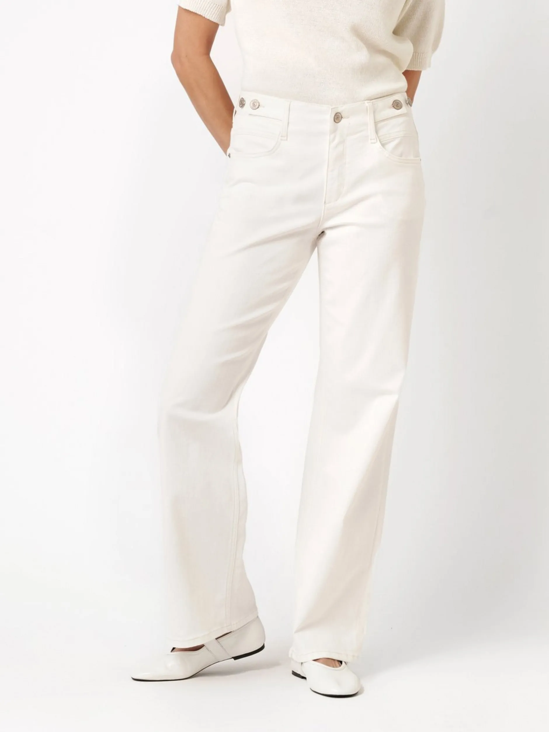 TONI Damen Jeans - Liv Wide in weiß - Länge: lang