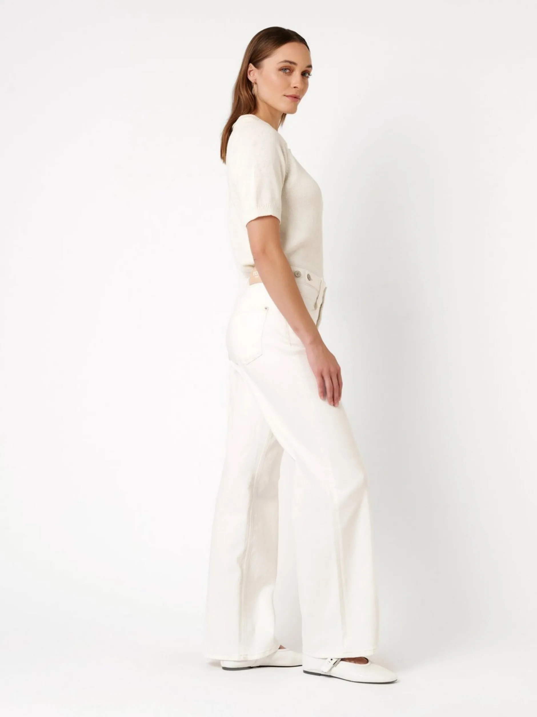 TONI Damen Jeans - Liv Wide in weiß - Länge: lang