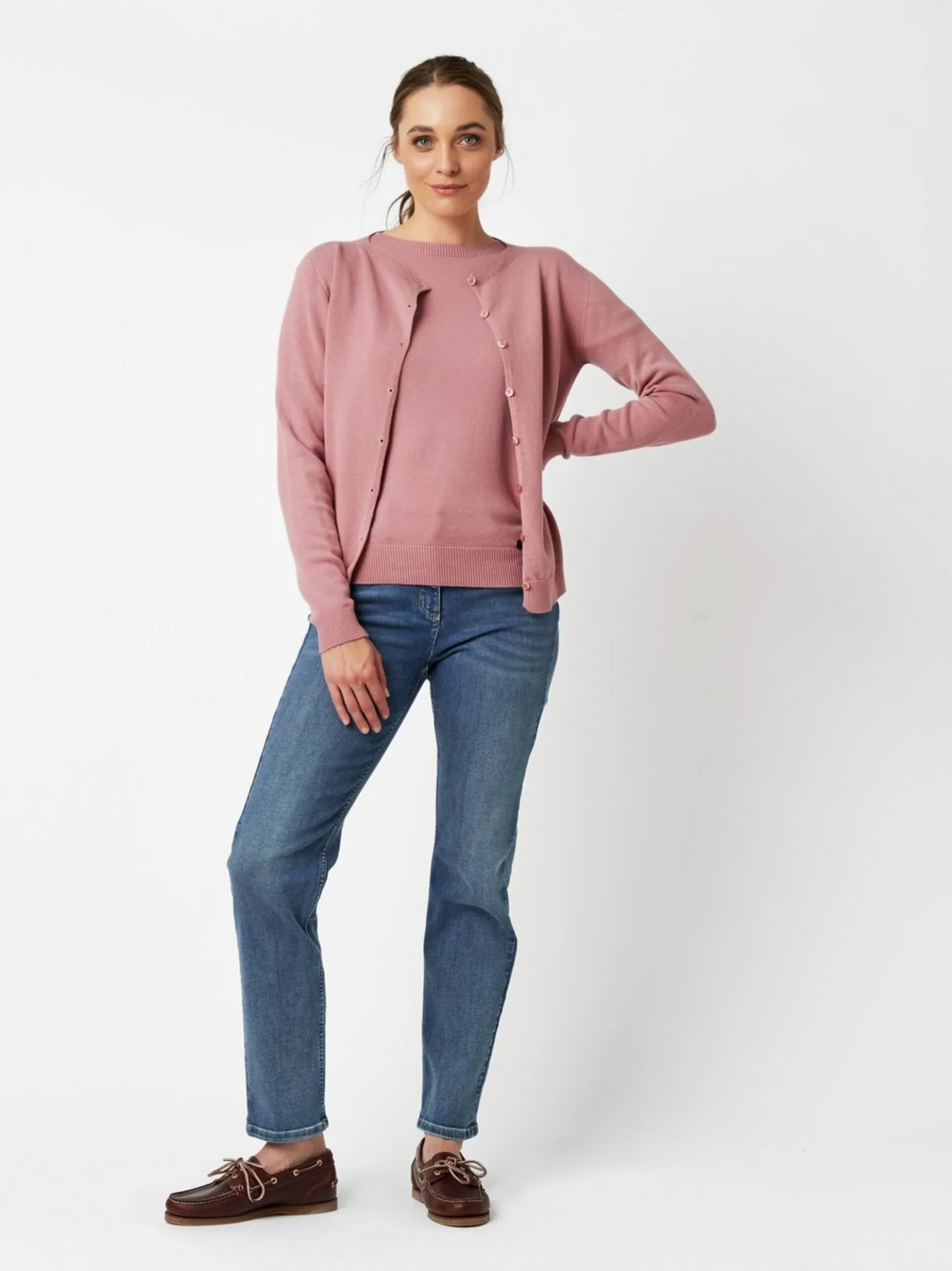 TONI Damen Strickjacke - Holy in rosa - Ärmel: langarm