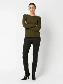 TONI Damen Strickpullover - Ginette in oliv
