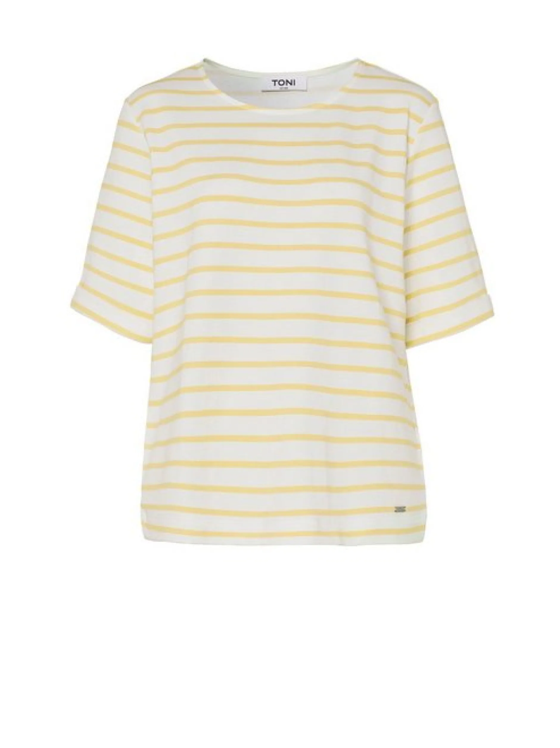 TONI Damen T-Shirt - Dolly in gelb weiß - Ärmel: kurzarm