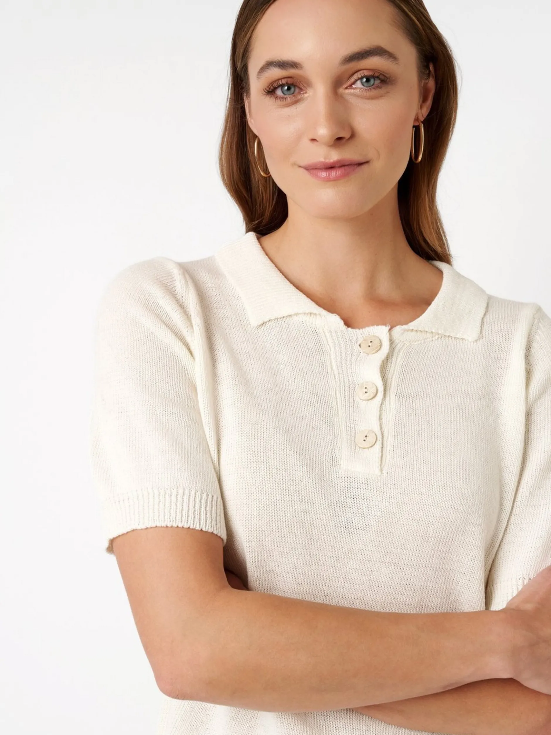 TONI Damen T-Shirt - Greta in weiß - Ausschnitt: Kent