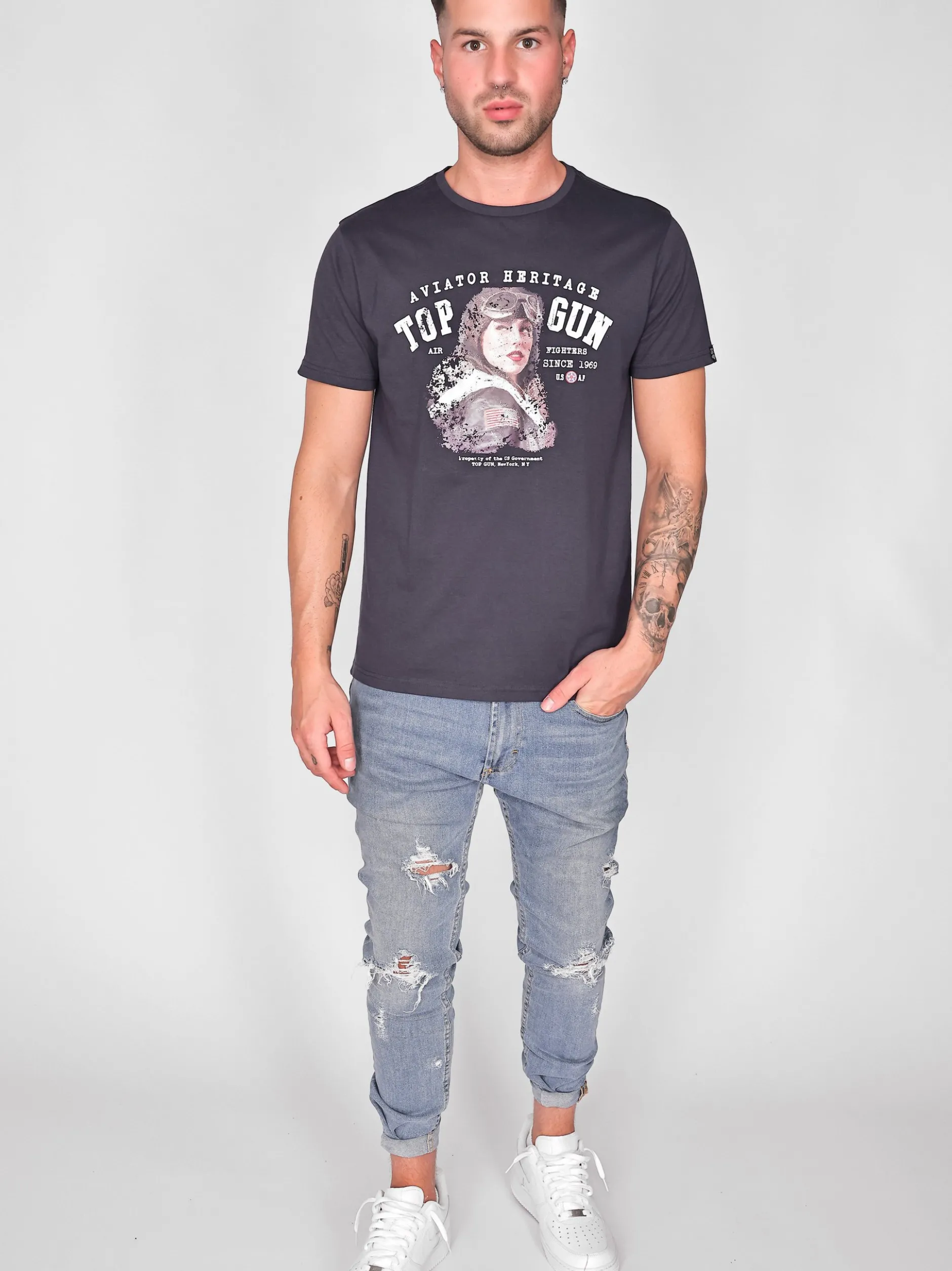 Topgun Herren T-Shirt in blau