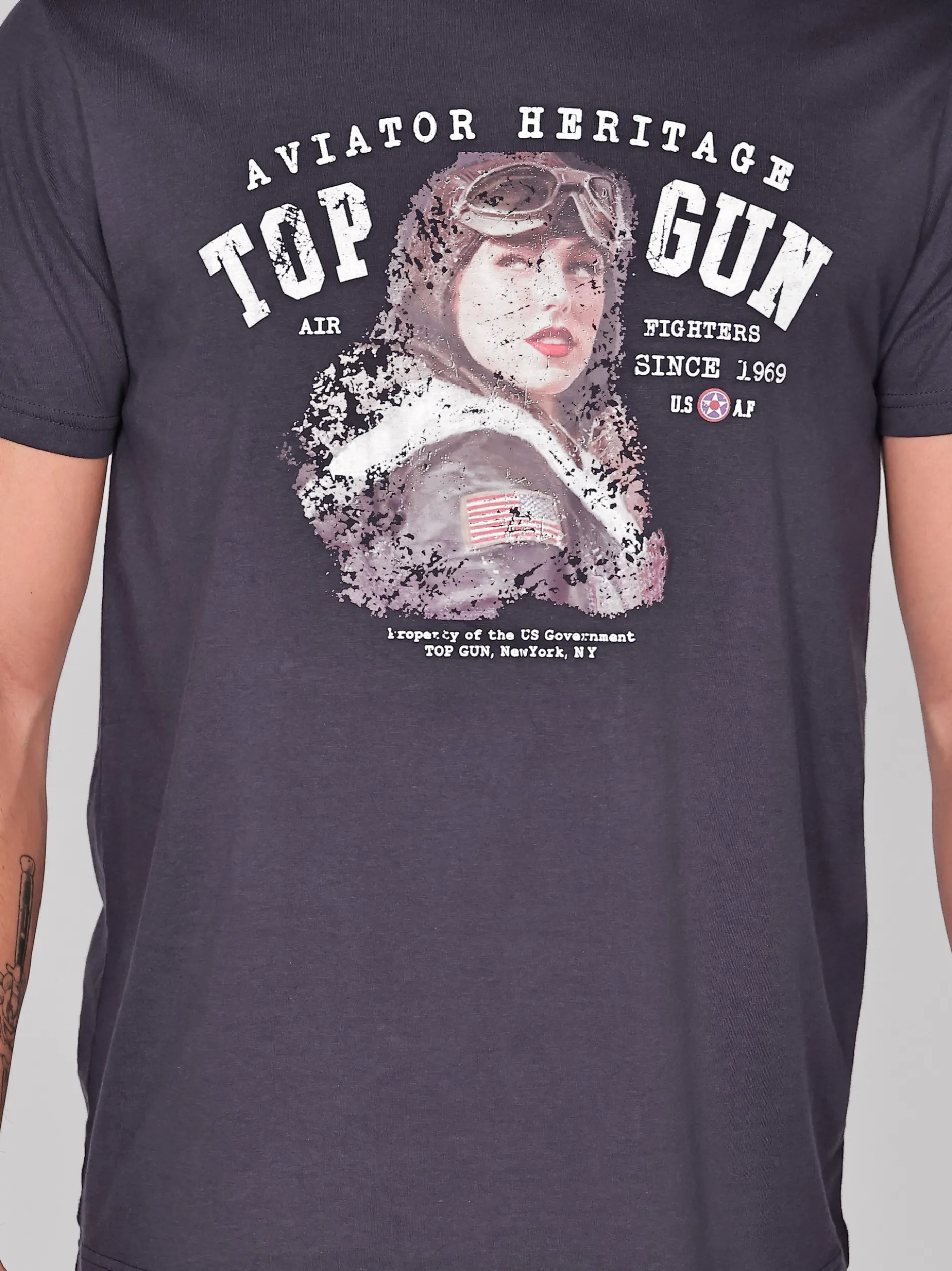 Topgun Herren T-Shirt in blau