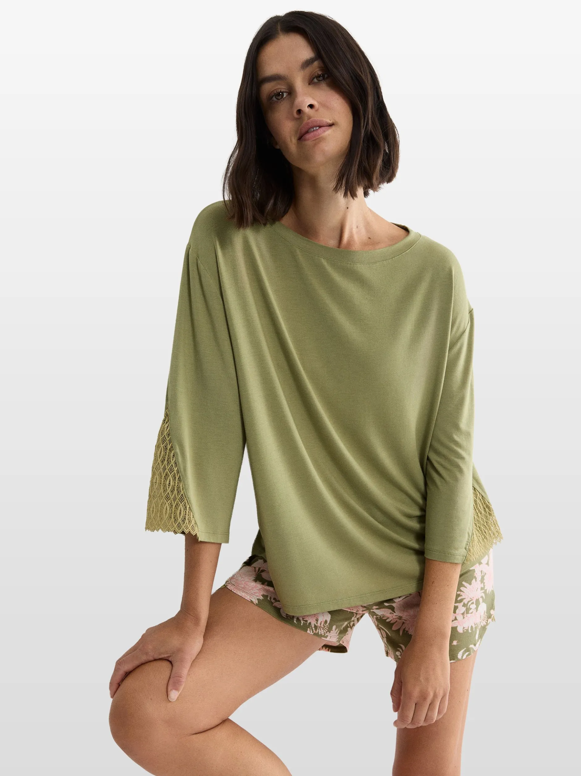 Triumph Damen Langarmshirt in oliv