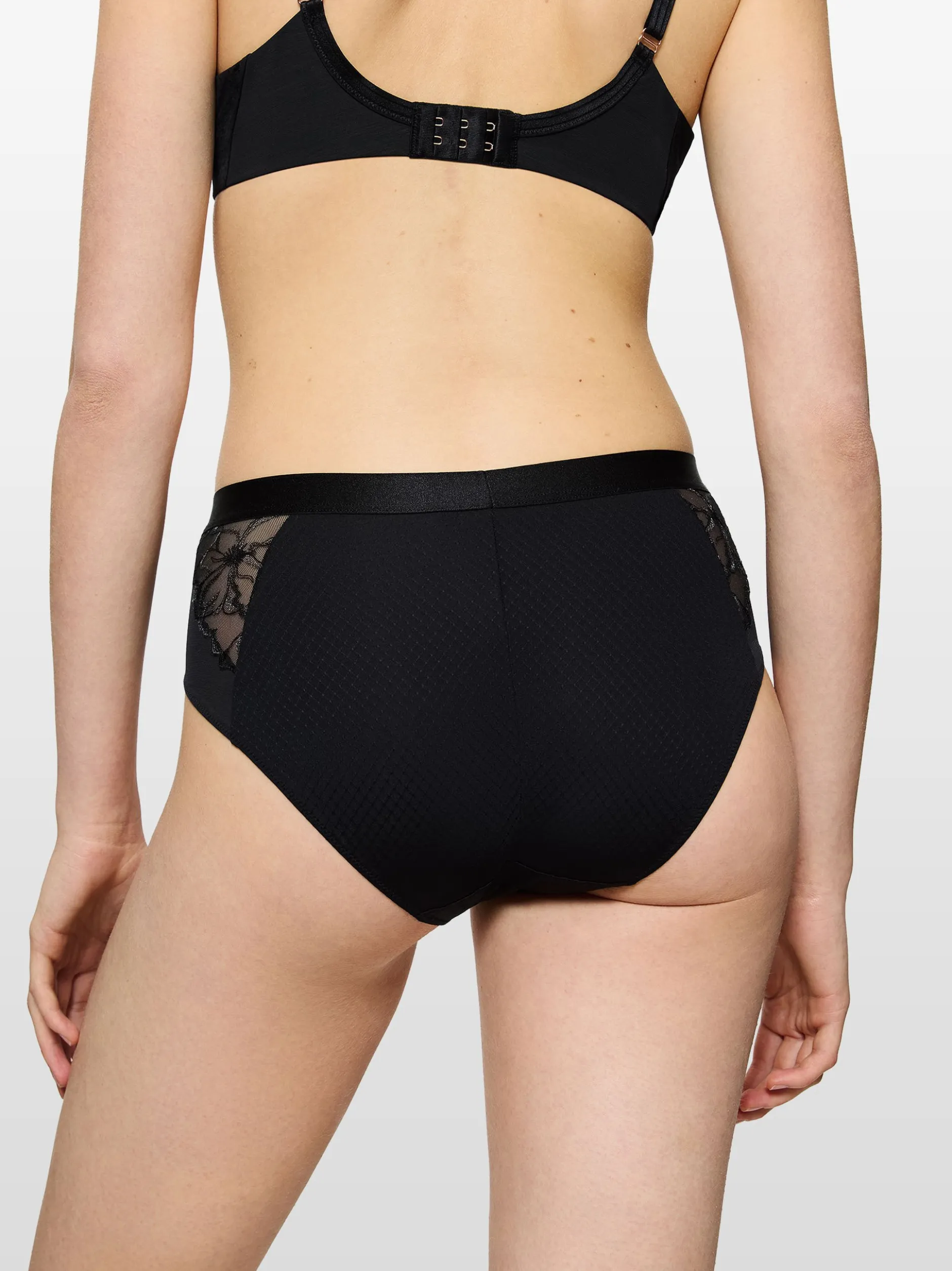 Triumph Damen Maxislip - Florale Wild Azalea Florale in schwarz