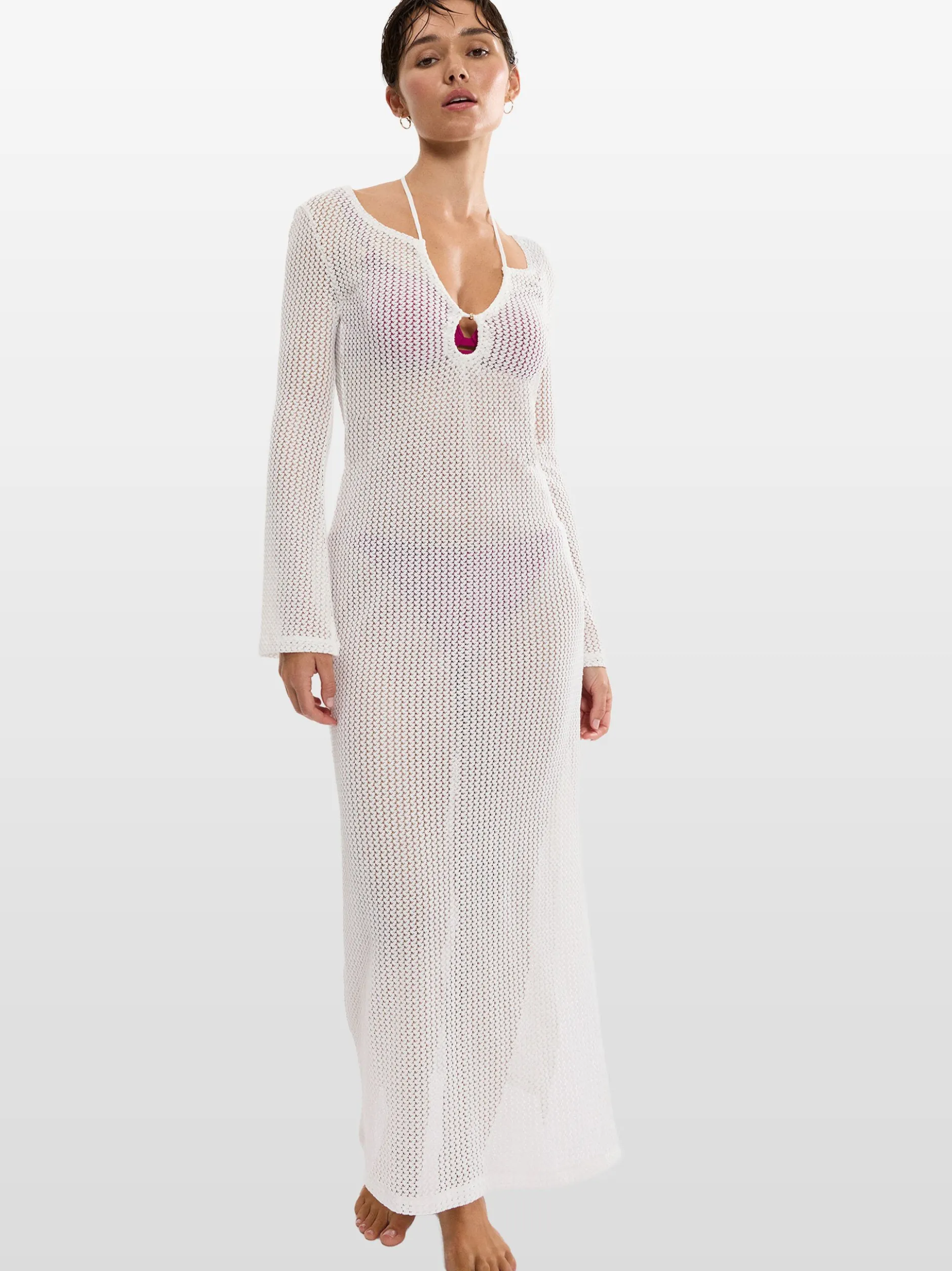Triumph Damen Strandkleid - Red Label Beach MyWear in weiß