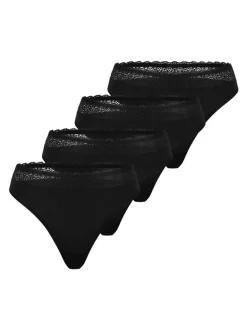 Triumph Damen String - 4er Pack Feel of Modal in schwarz
