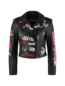 Trueprodigy Damen Lederjacke - Noka in schwarz