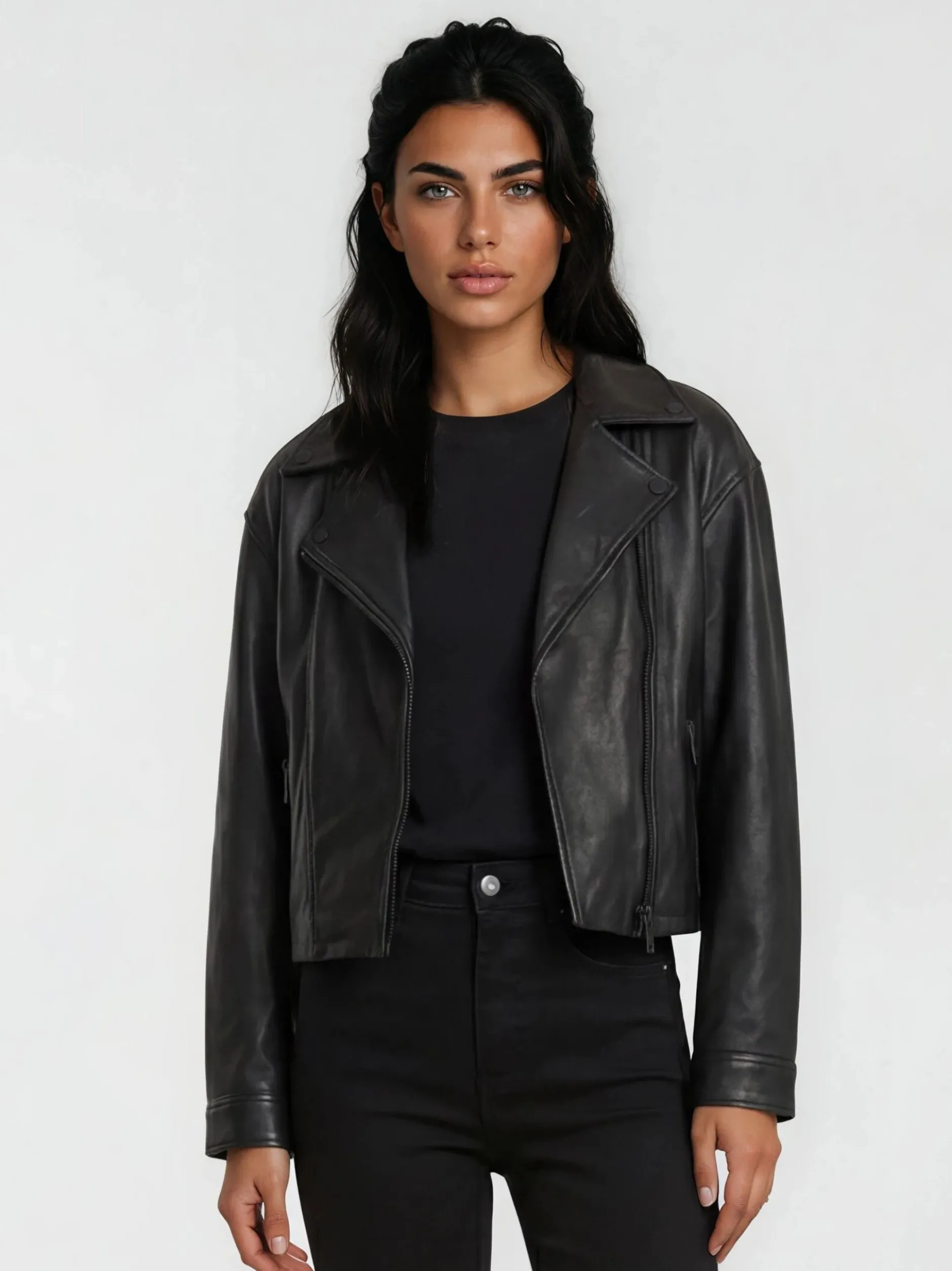 Trueprodigy Damen Lederjacke - Alba in schwarz