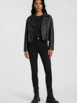 Trueprodigy Damen Lederjacke - Alba in schwarz