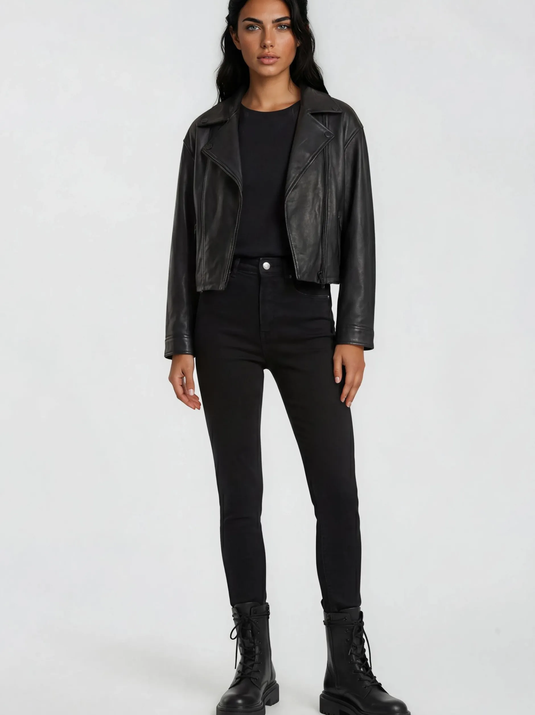 Trueprodigy Damen Lederjacke - Alba in schwarz