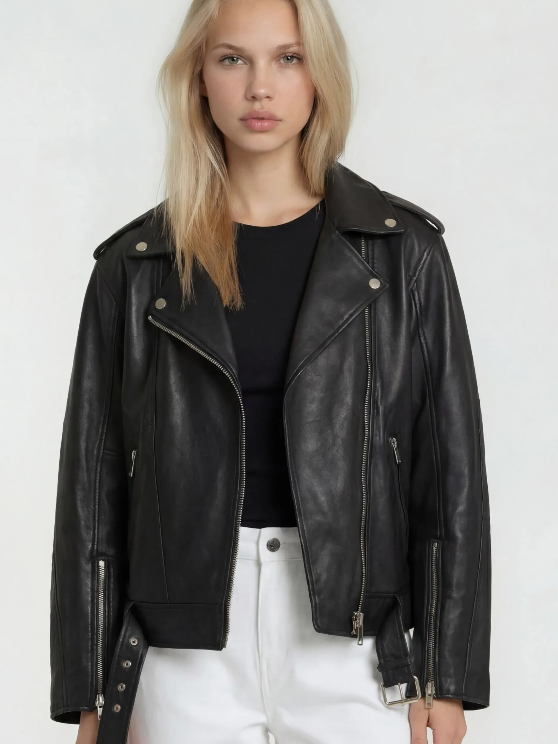 Trueprodigy Damen Lederjacke - Dua in schwarz