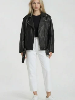 Trueprodigy Damen Lederjacke - Dua in schwarz