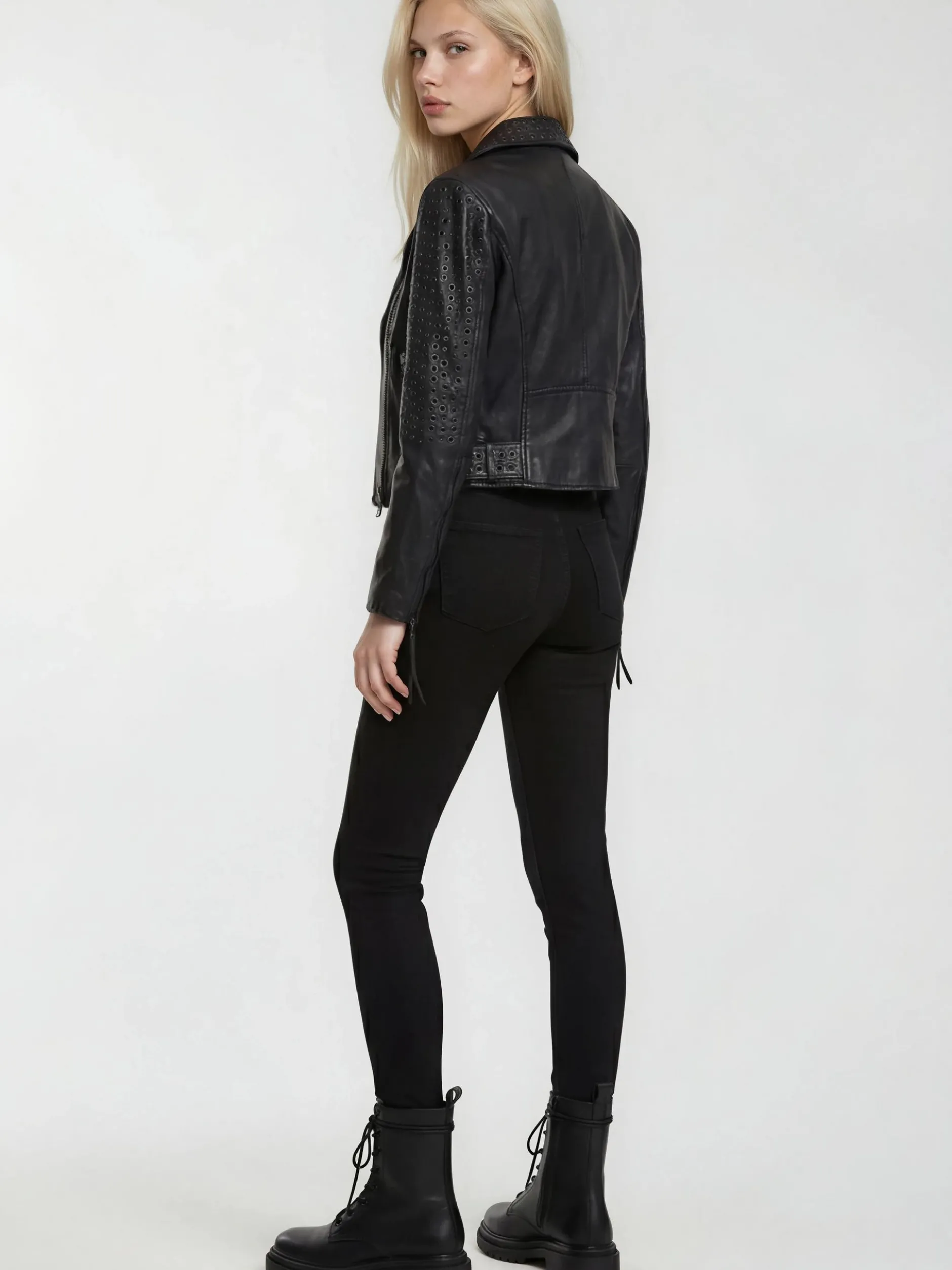 Trueprodigy Damen Lederjacke - Raven in schwarz