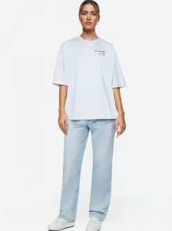 Trueprodigy Damen Oversize-Shirt - Marin F in hellgrau