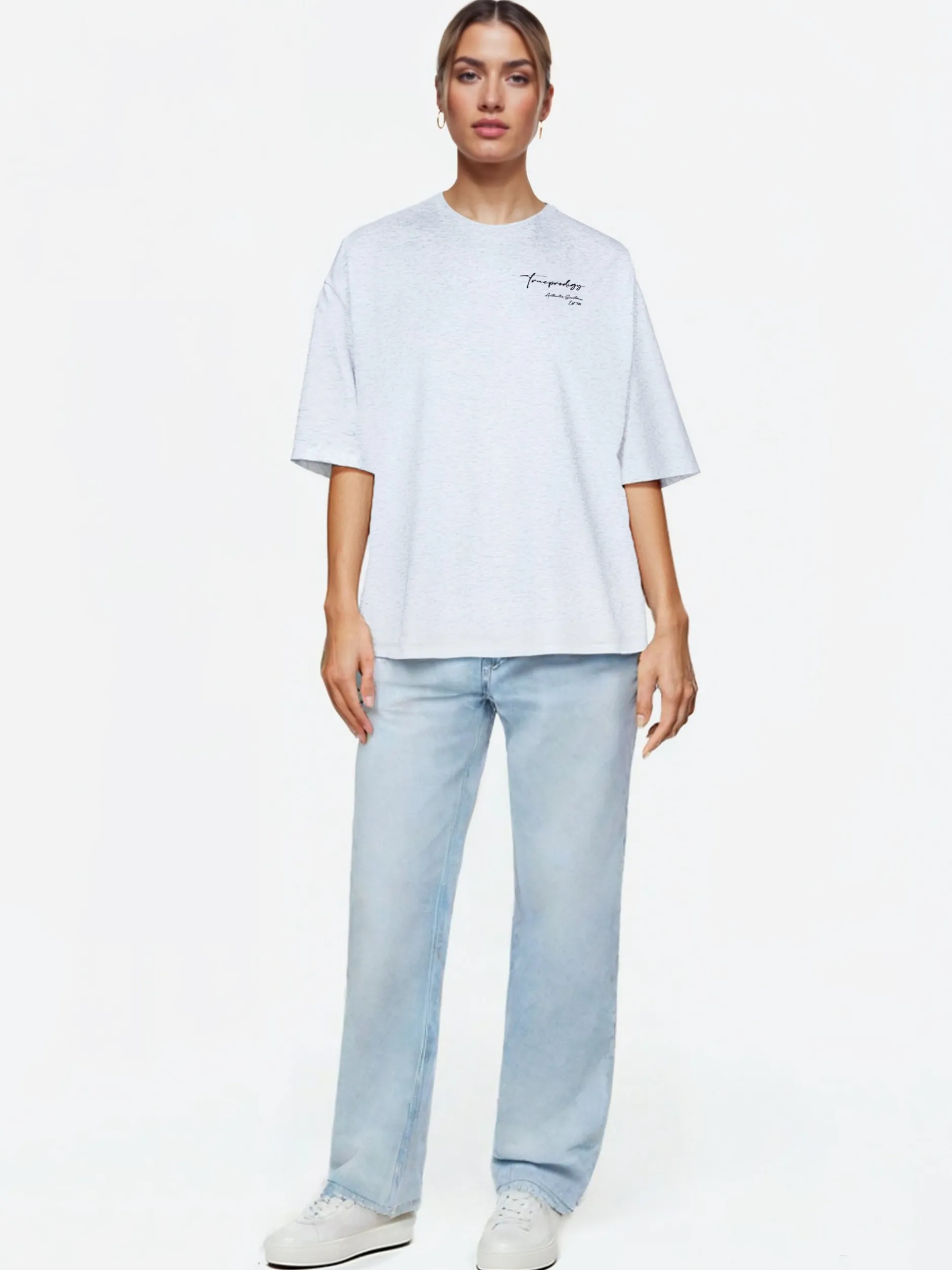 Trueprodigy Damen Oversize-Shirt - Marin F in hellgrau