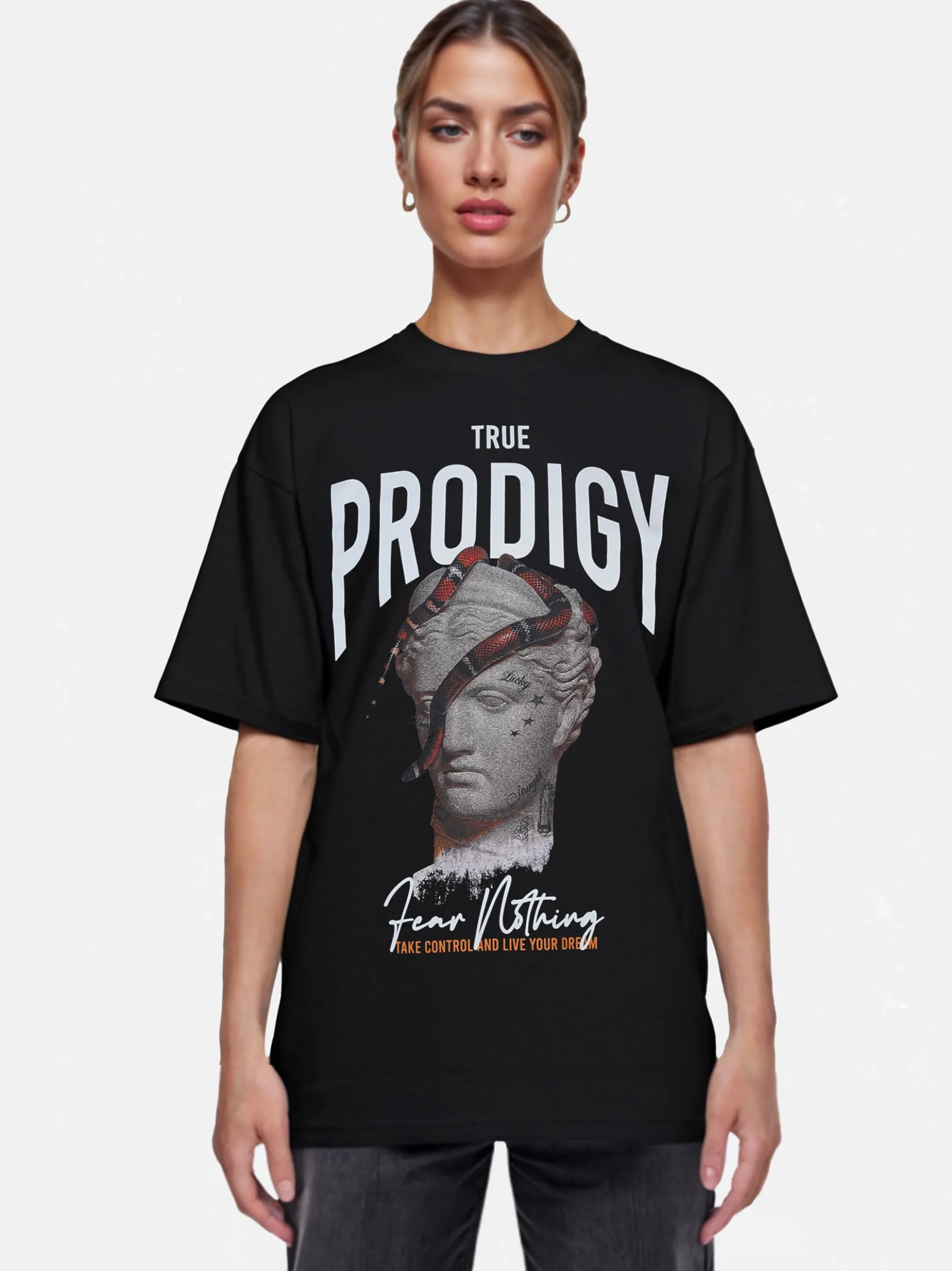 Trueprodigy Damen Oversize-Shirt - Jamie F in schwarz